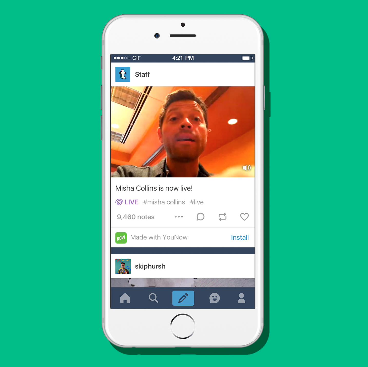 Tumblr rolls out live streaming through third-party apps YouNow, Kanvas, Upclose and YouTube
