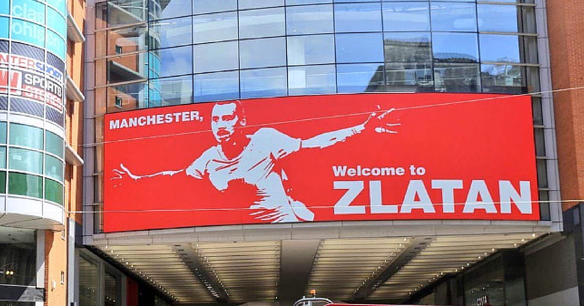 Cheeky 'Welcome to Zlatan' Manchester United billboard looks to troll Manchester City fans