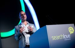 Samuel Scott at today's SearchLove London event