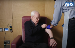 Elton John and Michael Caine help the NHS promote Covid-19 jabs