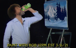 Bob Ross returns to the land of the living in a new Mtn Dew campaign 