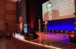 Samuel Scott speaking last week at Comexposium’s One to One Digital Marketing in Biarritz, France