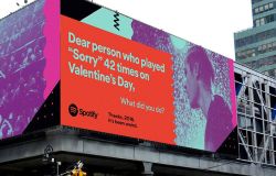 Spotify created a series of personalised ads at the end of 2016 using its user data