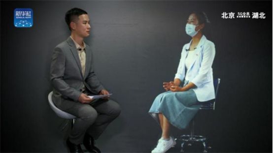 "Face-to-face" interview with 5G holographic guest